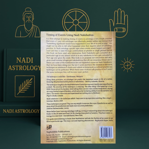 A New Method Timing Events Using Nadi Nakshatras – Sunil John | Saptarishis Publications | English Astrology Book - Image 2