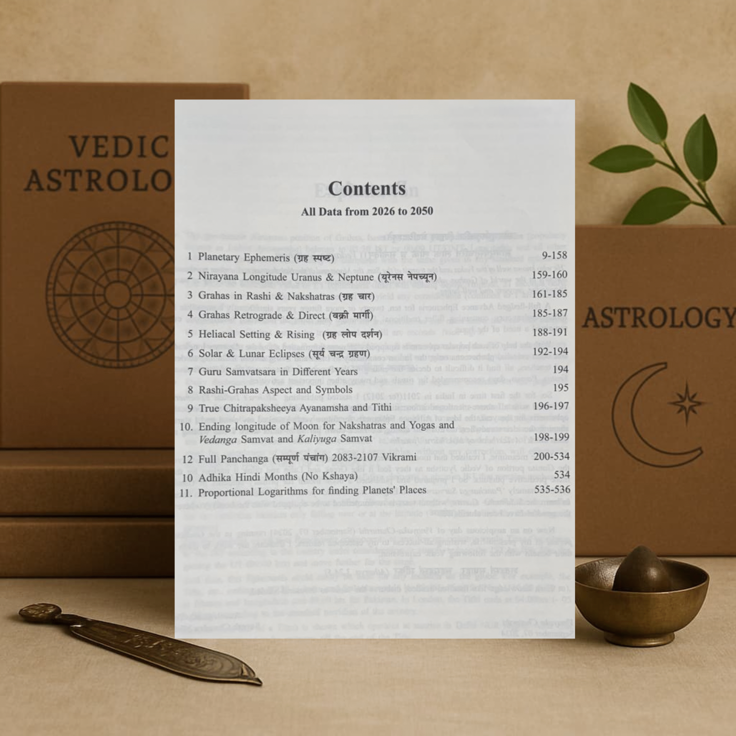 Mishra's Advance Ephemeris 2026–2050 by Dr. S.C. Mishra | Daily Planetary Positions, Retrogrades, Eclipses & Panchang Data - Image 3