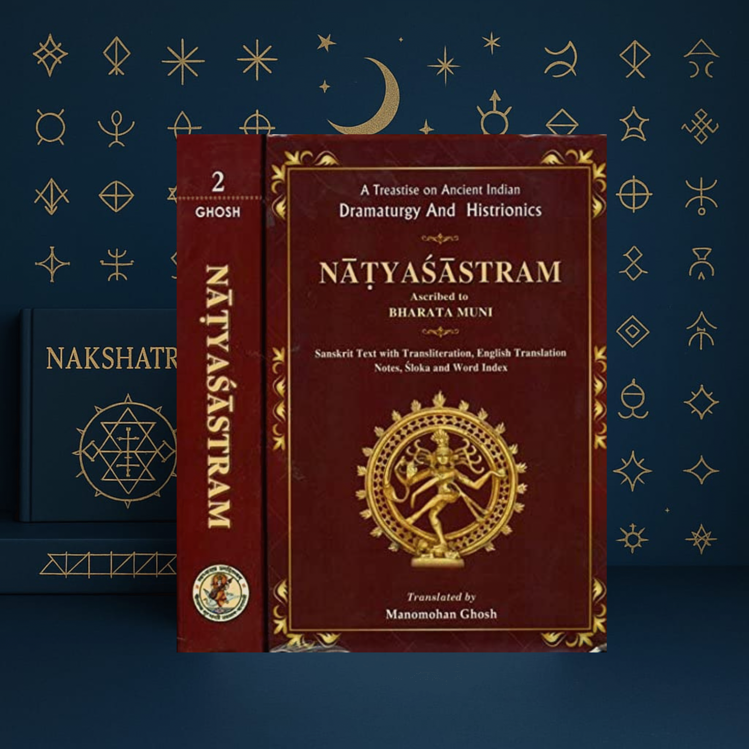 Natyasastram by Bharata Muni | 2 Volume Set by M.M. Ghosh | Ancient Indian Dramaturgy & Histrionics | English Translation