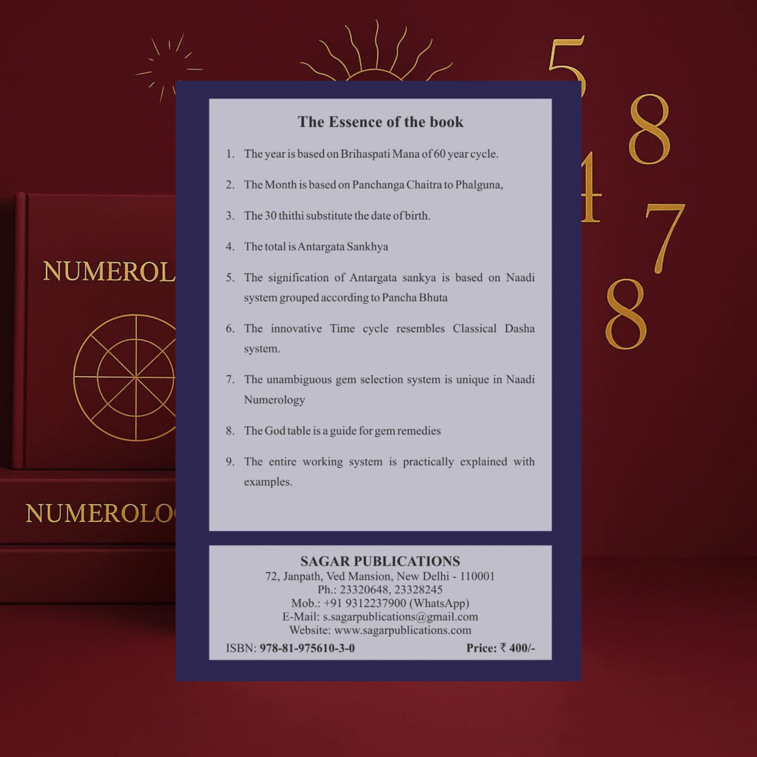 The Vaidika Naadi Numerology by Satyanarayana Naik | Sagar Publications – KitabKunj - Image 2