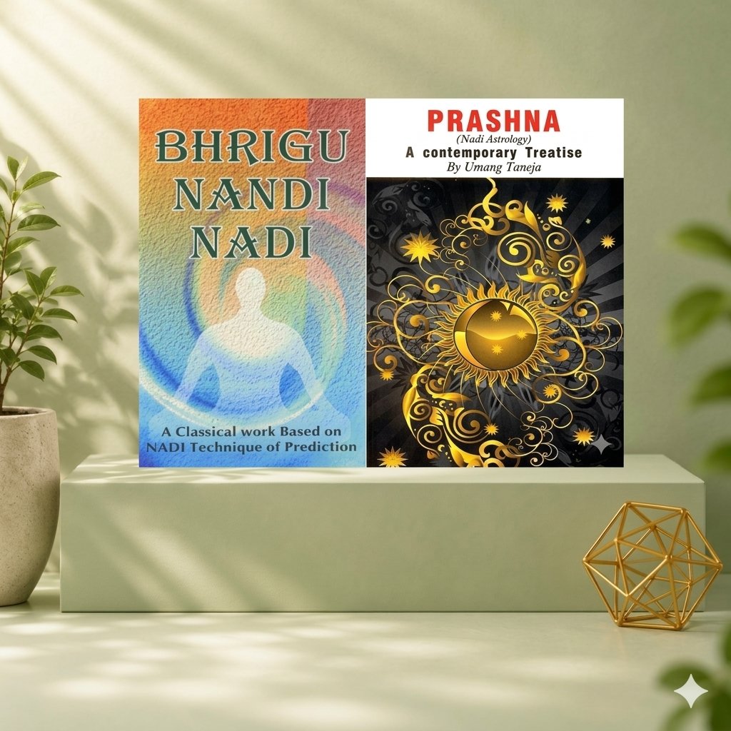 Bhrigu Nandi Nadi & Prashna (Nadi Astrology) Combo Set in English | Classical Nadi Astrology & Prashna Astrology Books | R. G. Rao & Umang Taneja